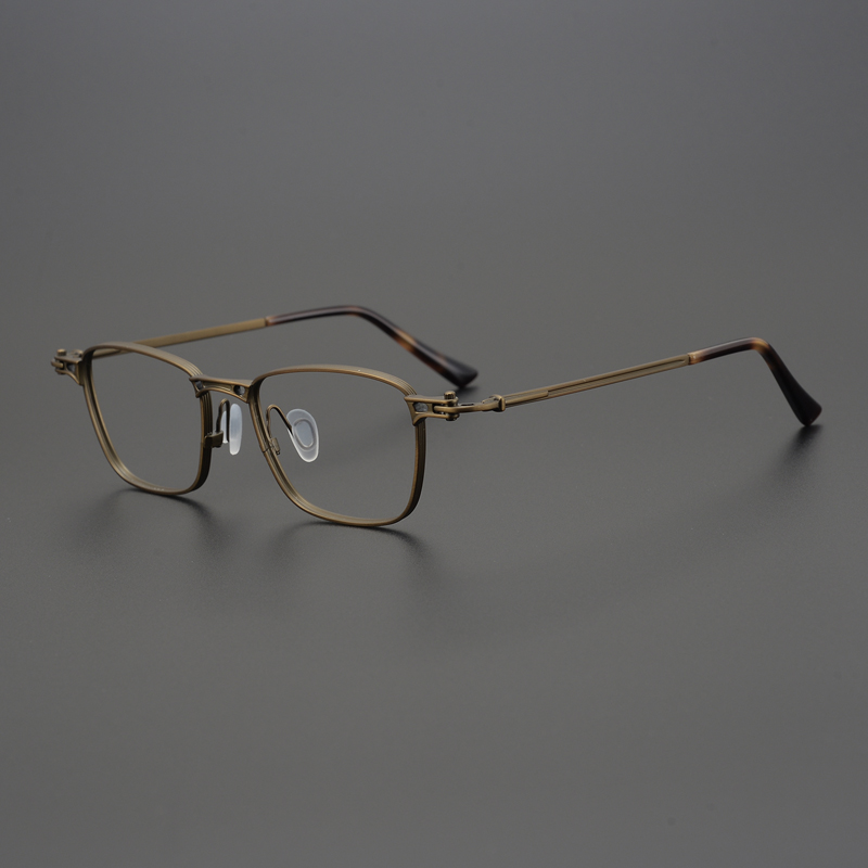 Gafas de titanio puro ultraligeras para hombre y mujer, lentes Retro para miopía, cara grande, cuadradas, antirradiación, decoloración, montura