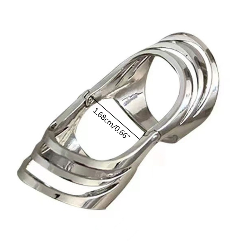 Anillo de nudillo de dedo índice hueco Punk Simple, anillo grueso flexible Retro, joyería de , anillos de articulación de declaración gótica