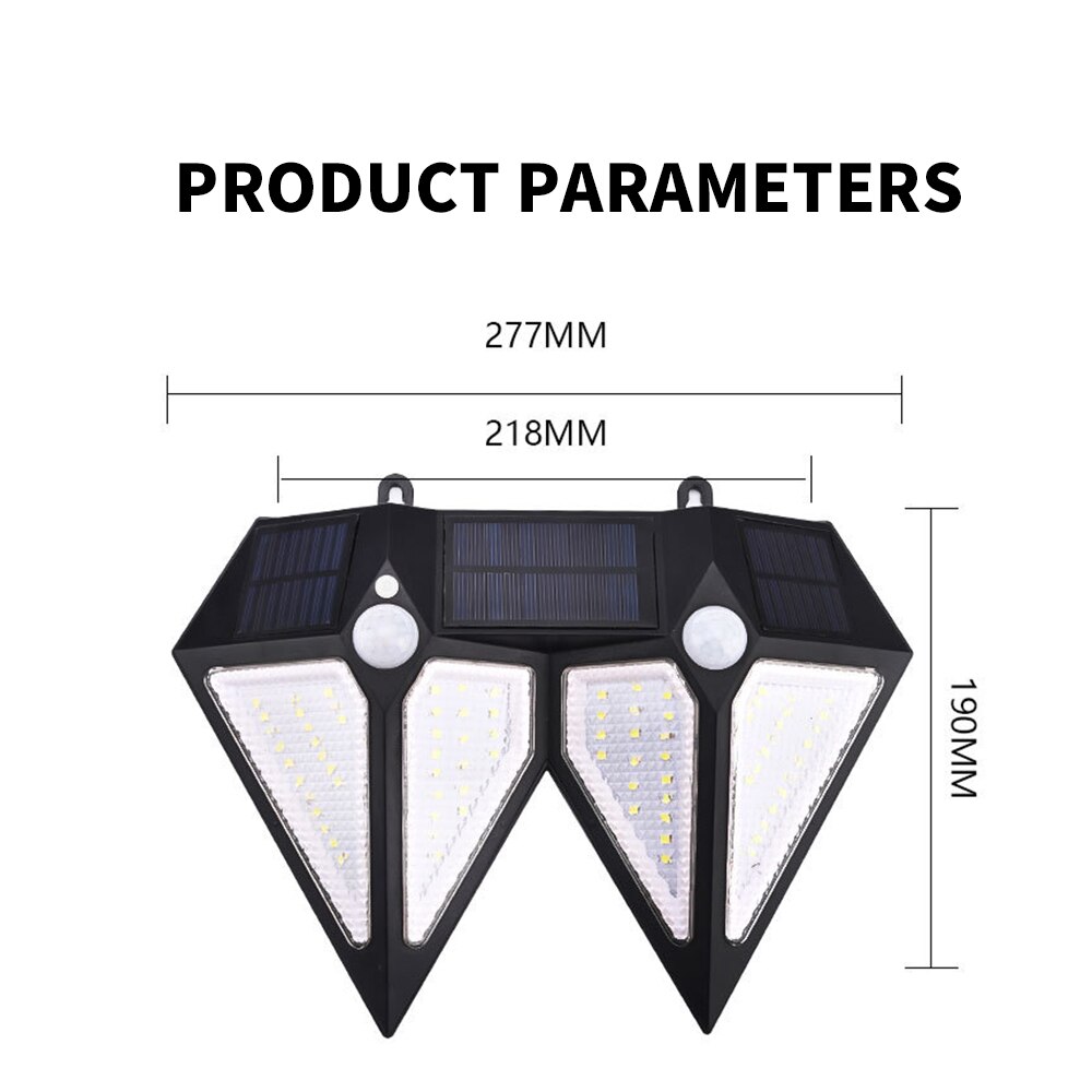 Dual Head Diamond Wall Light Security Garden Waterproof Solar Powered Yard Patio Energy Saving PIR Motion Sensor Decoration