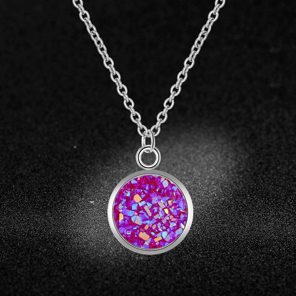 AAAAA 100% Roestvrij Staal Shining Resin Charm Ketting voor Vrouwen Nooit Aantasten Sieraden Ketting