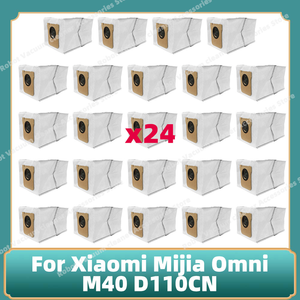 Compatible For Xiaomi Mijia Omni M40 D110CN Accessories Cutting Roller Main Side Brush Hepa Filter Mop Cloth Dust Bag Parts: Brown