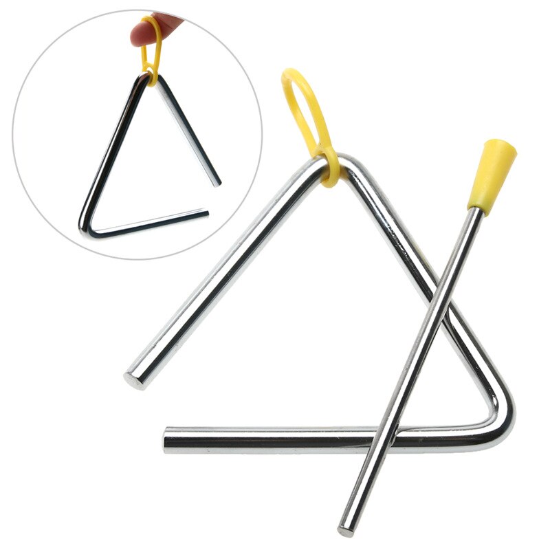 Steel 4 Inch Percussion Instrument Triangular Musical Instruments Percussion Musical Educational Percussion Instrument for Kids
