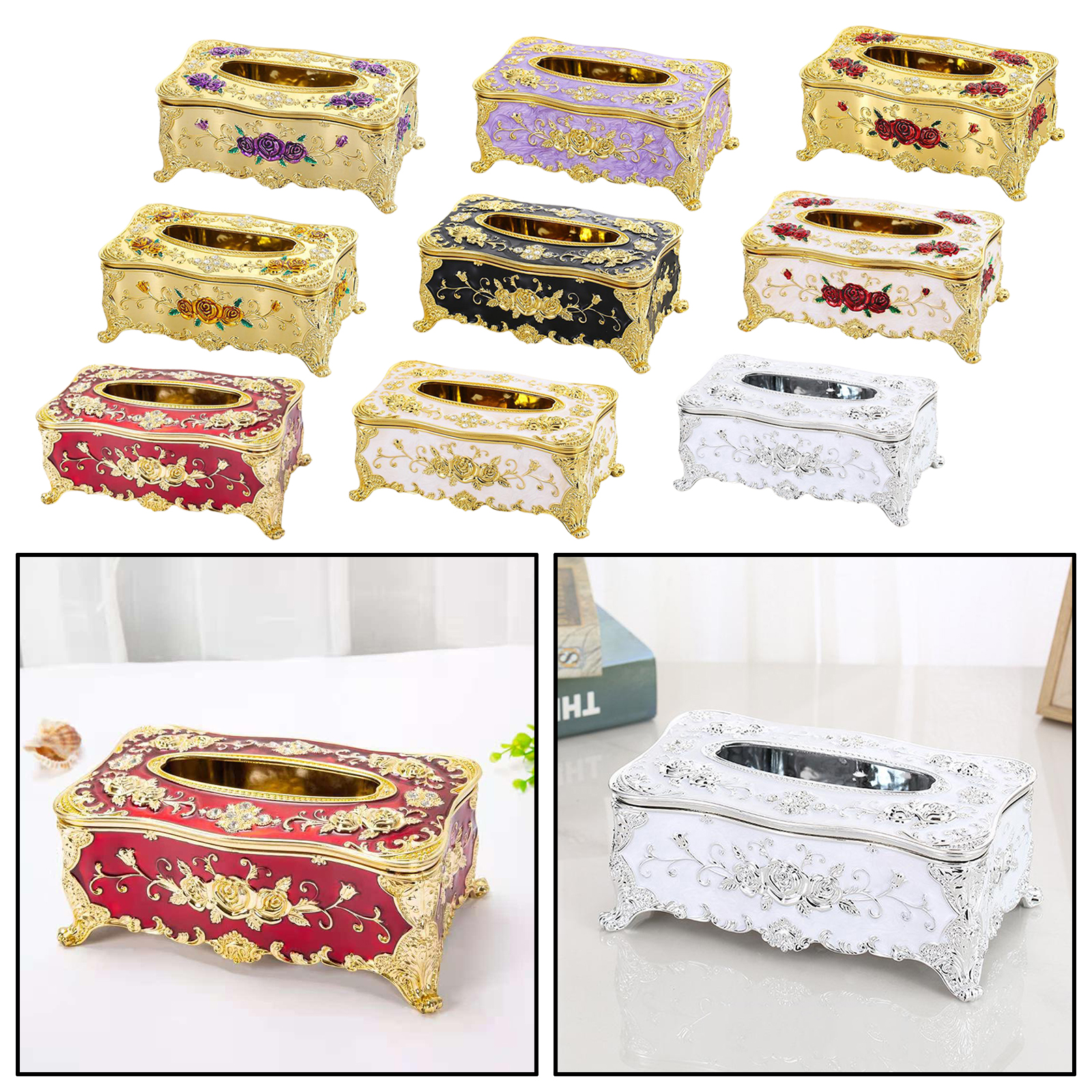 Retro chic oppbevaringsveske papir serviettholder dispenser etui organisator pumpe papir etui ansiktsservietter oppbevaringsbil