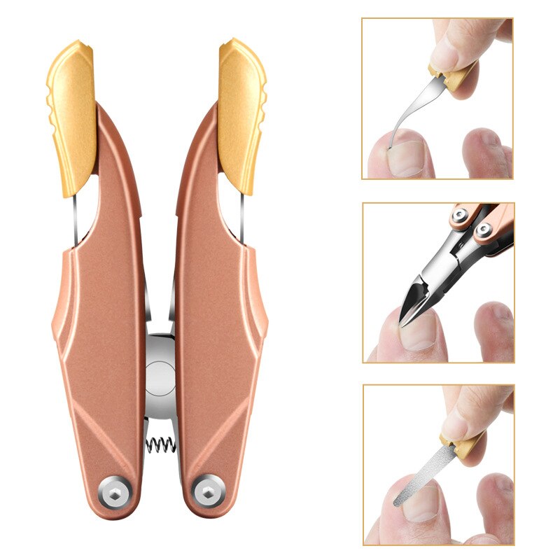 1Pc Dikke Nagelknipper Rvs Teen Nagel Nipper Pedicure Vouw Cutter Voor Hard Nail Trimmer Manicure gereedschap