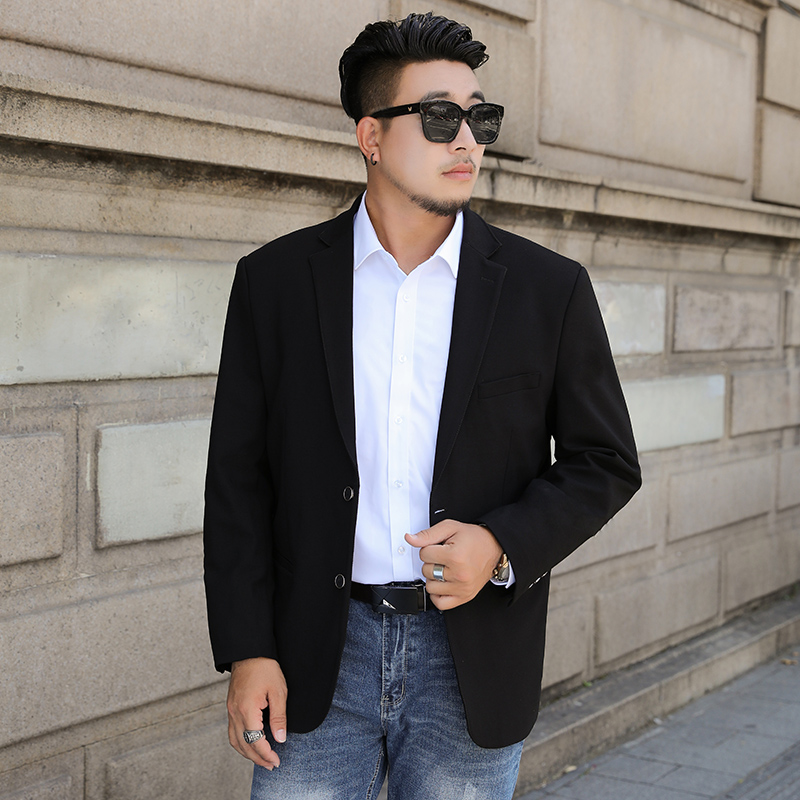 Men's Black Blazer Business Party Dress Plus Size Luxury Casual Suits Single Breasted Jacket Oversized Coat Clothing 6XL 7XL 8XL