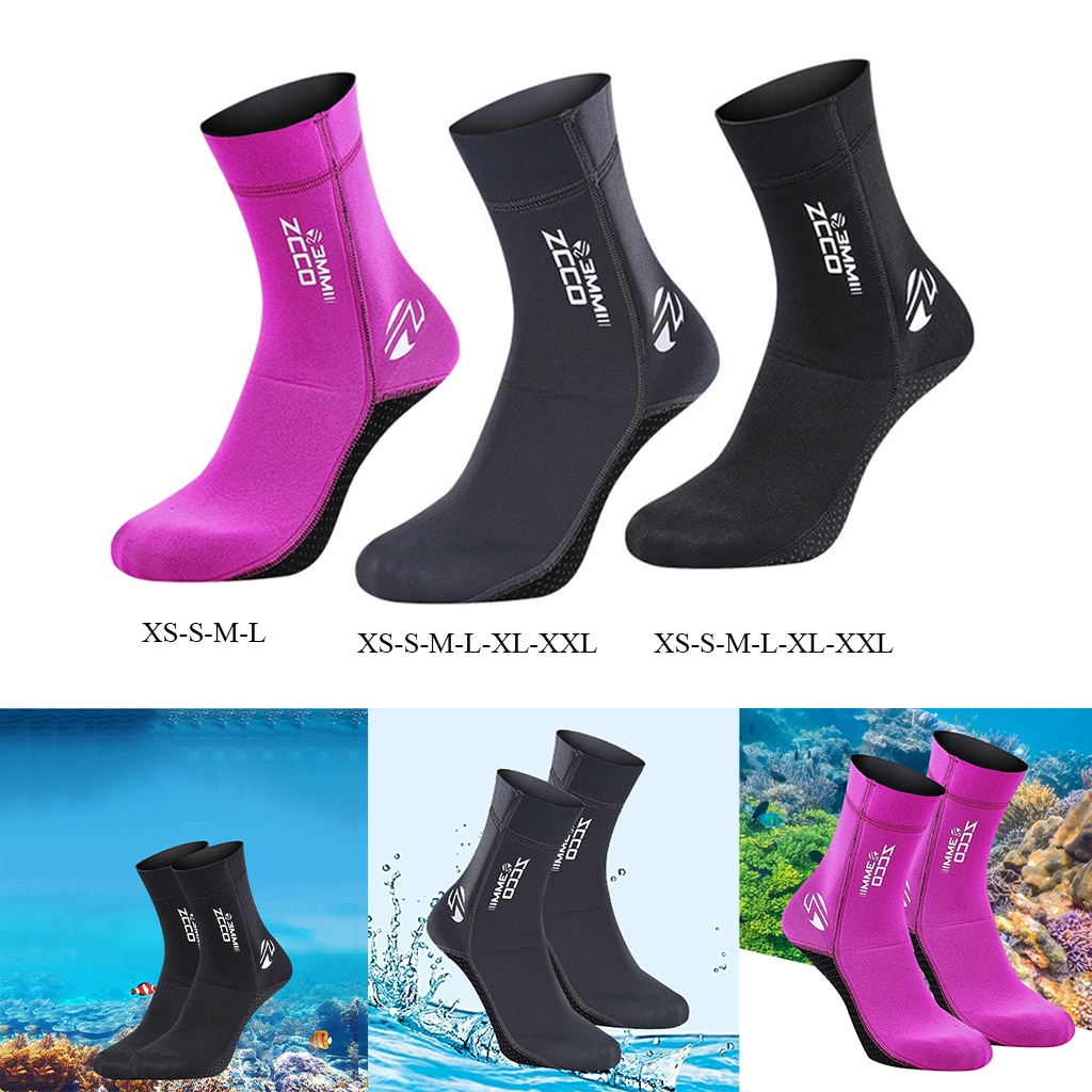 3mm Neoprene Diving Socks Wetsuit Boot Swimming Snorkeling Warm Swim Water Shoes