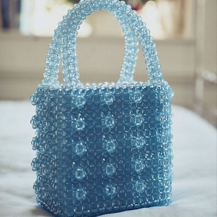 Vrouwen Parel Kralen Draagtas Acryl Clear Box Handtas Voor Vrouwen Party Vintage Kleine Avondtassen Luxe Strand sac