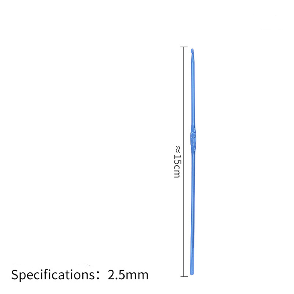 5pcs 2mm-10mm Sewing Needles Aluminium Crochet Hooks Needles Knit Weave Craft Yarn Sewing Tools Crochet Hooks Knitting Needles: Navy