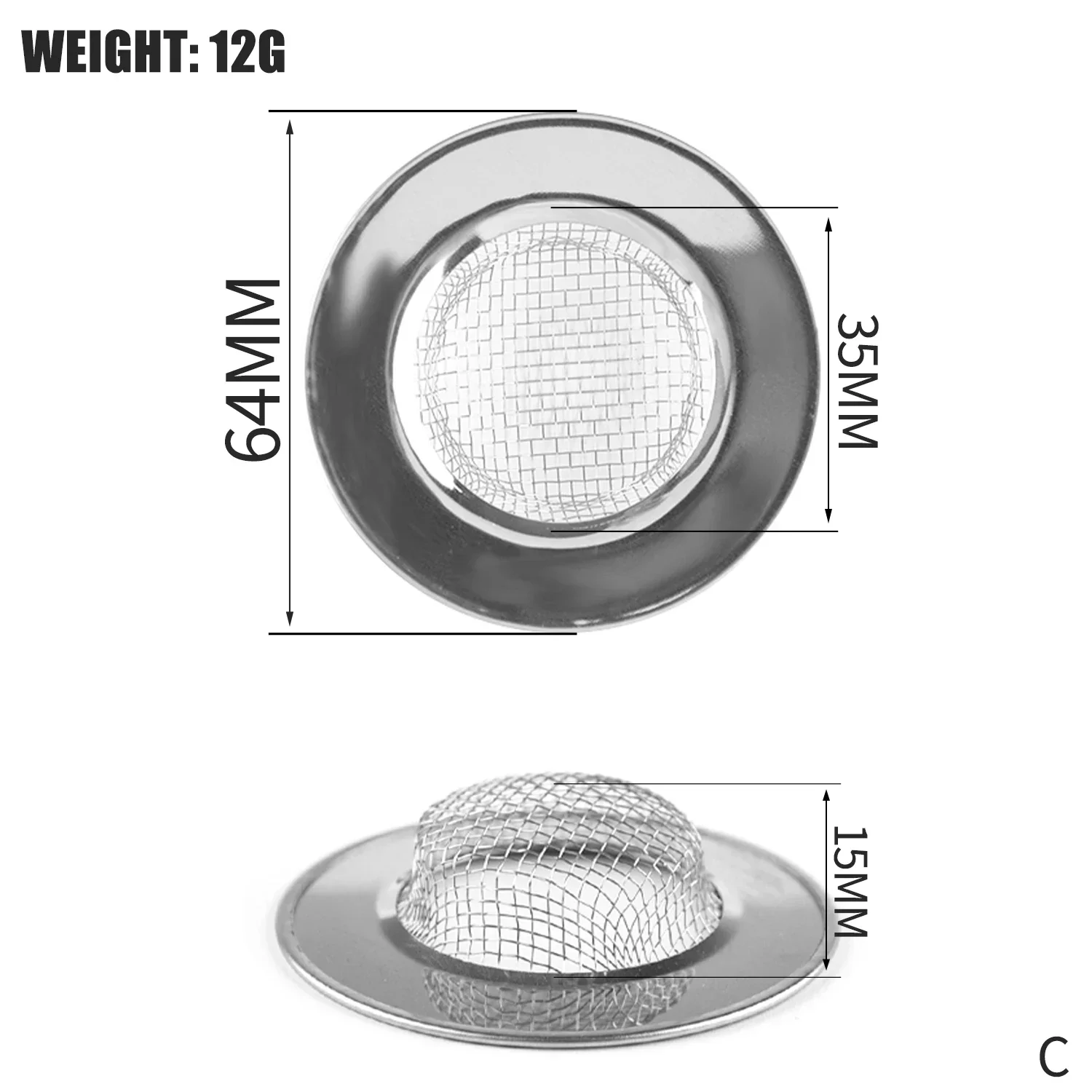 Colador de fregadero, filtro de rejilla para fregadero de cocina, filtro de orificio de drenaje de acero inoxidable, protección de malla contra obstrucciones, accesorios de cocina: Rosa