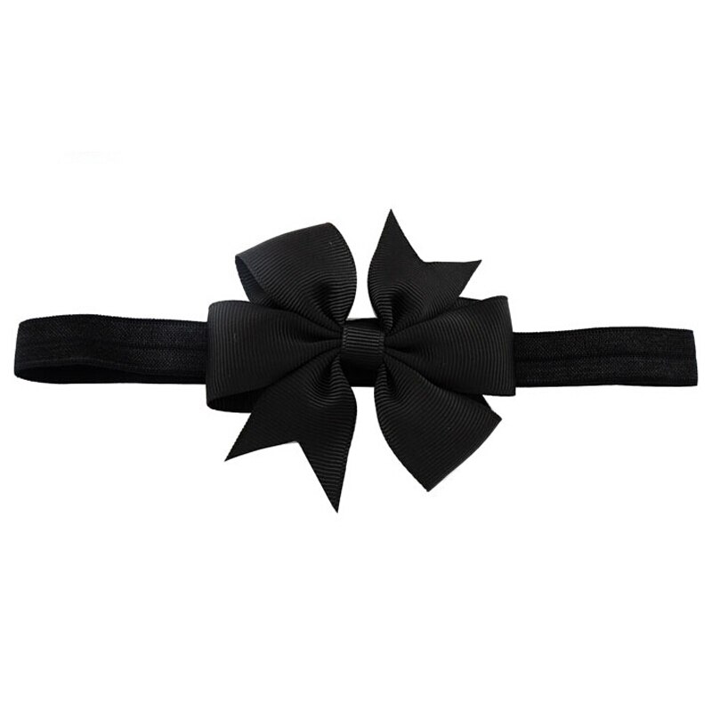 2 pieza Baby Girls lazo para cabello decoración de cinta para el pelo diadema, negro y rosa