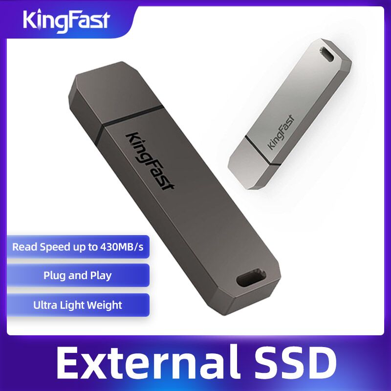 Kingfast Externe Ssd 1 Tb Externe Hd Ssd 64Gb 128Gb 256Gb 512Gb 1 Tb Usb 3.2 draagbare Solid State Drive Harde Schijf Voor Laptop