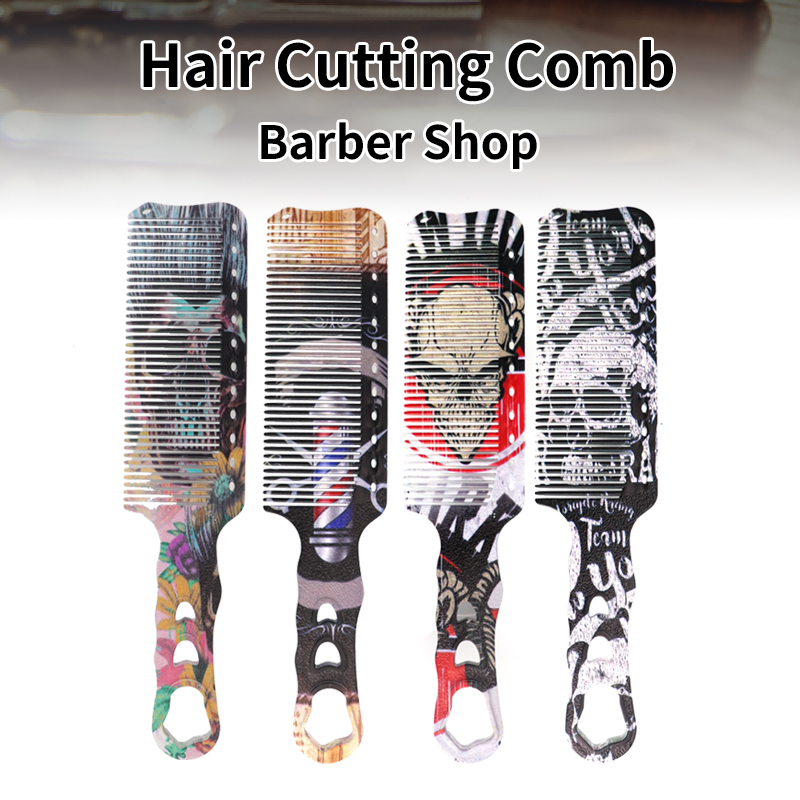 Carbon Fiber Platte Top Kam Kapper Clipper Haar Knippen Styling Kam