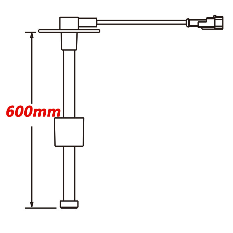 Marine brændstof niveaumåler sensor båd rv vandstand sensor tank sendeenhed 0-190 ohm: 600mm