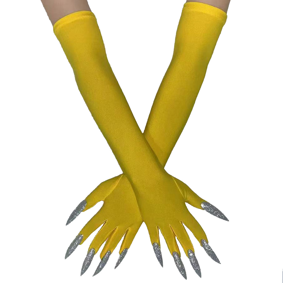 Cool Halloween Handschoenen Lange Ghost Klauw Jurk Up Handschoenen Mode Zwarte Lange Nagels Cosplay Halloween Grappig Handschoenen