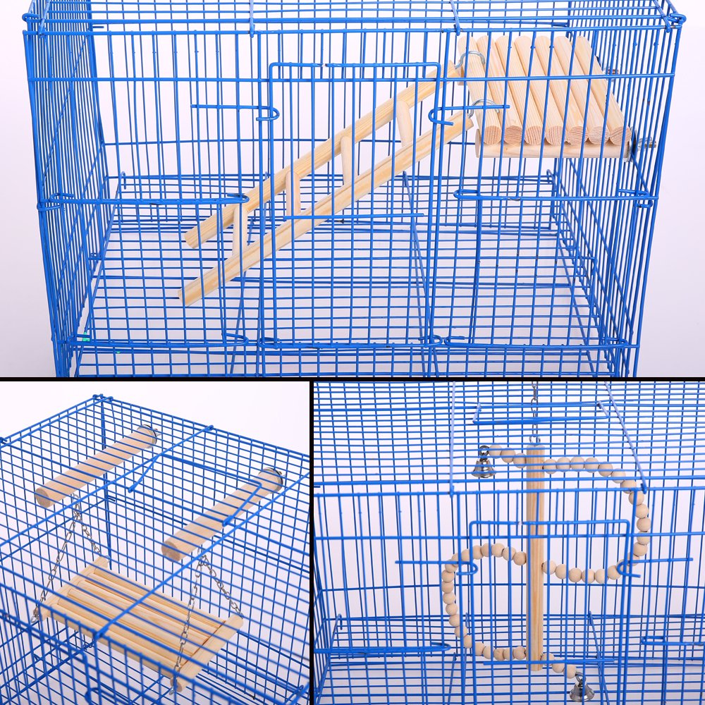 Juego de juguetes de madera Natural para pájaros, jaula para hámster, loros pequeños y medianos, paquete de 4 Uds.