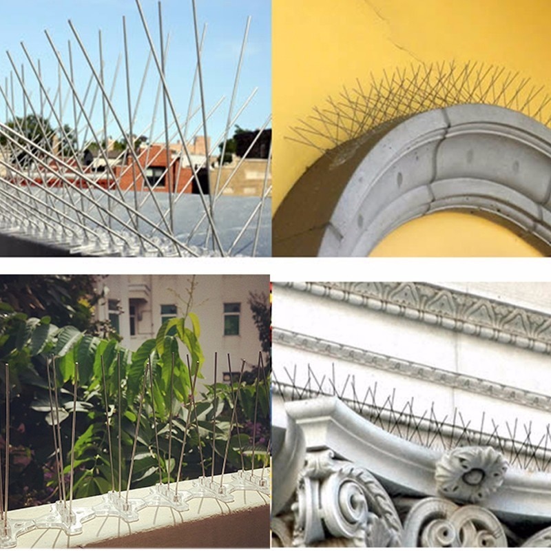 1-15PCS Pest Control Plastic Bird and Pigeon Spikes Anti Bird Anti Pigeon Spike for Get Rid of Pigeons and Scare Birds