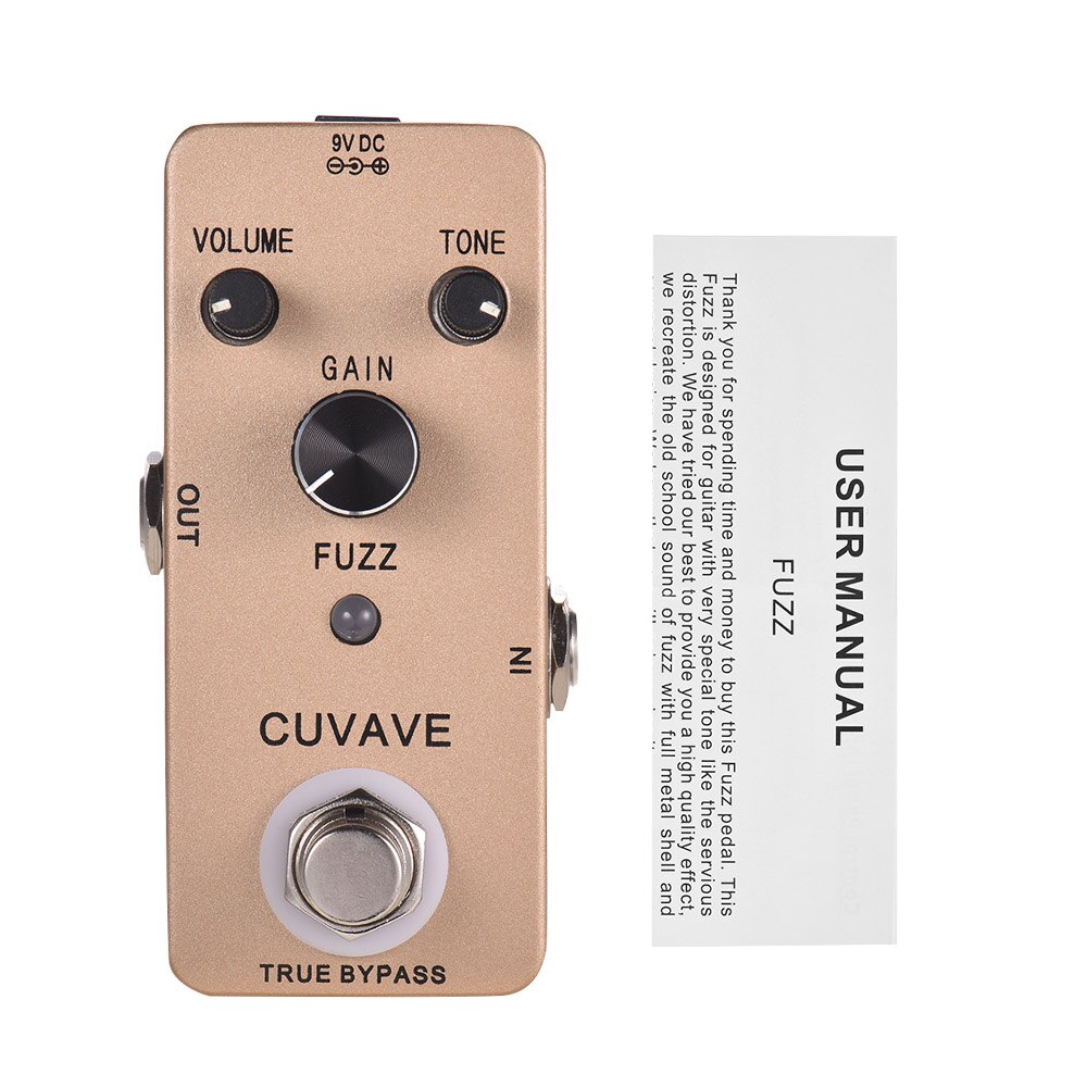 CUVAVE FUZZ Vintage Fuzz Guitar Effect Pedal Zinc Alloy Shell True Bypass Guitar Accessories