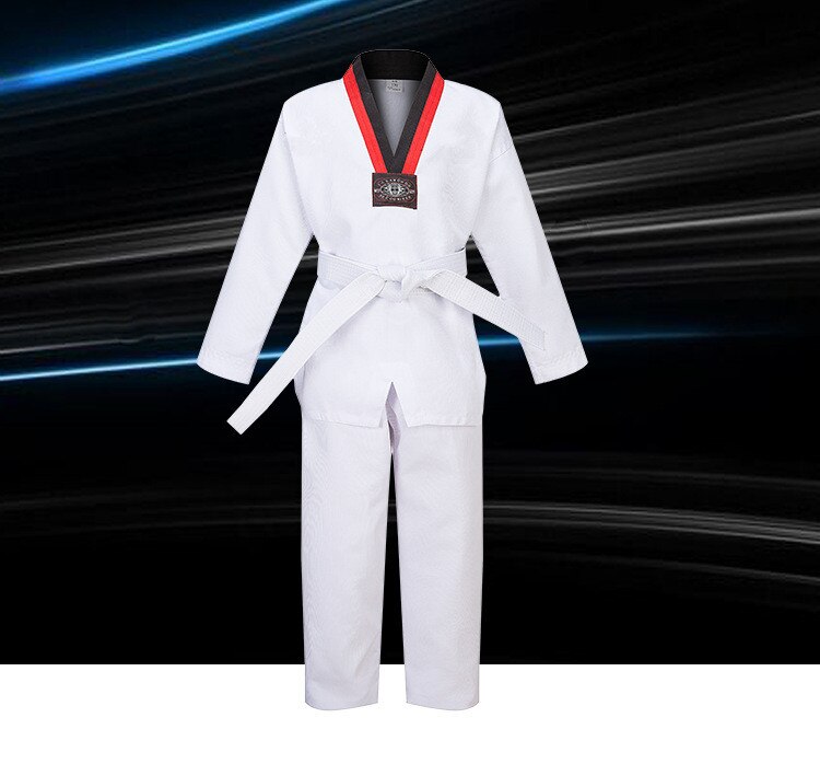 Hvid taekwondo tøj professionel mand kvinde taekwondo uniform børn adule taekwondo træningsdragter: Hvid / Xs