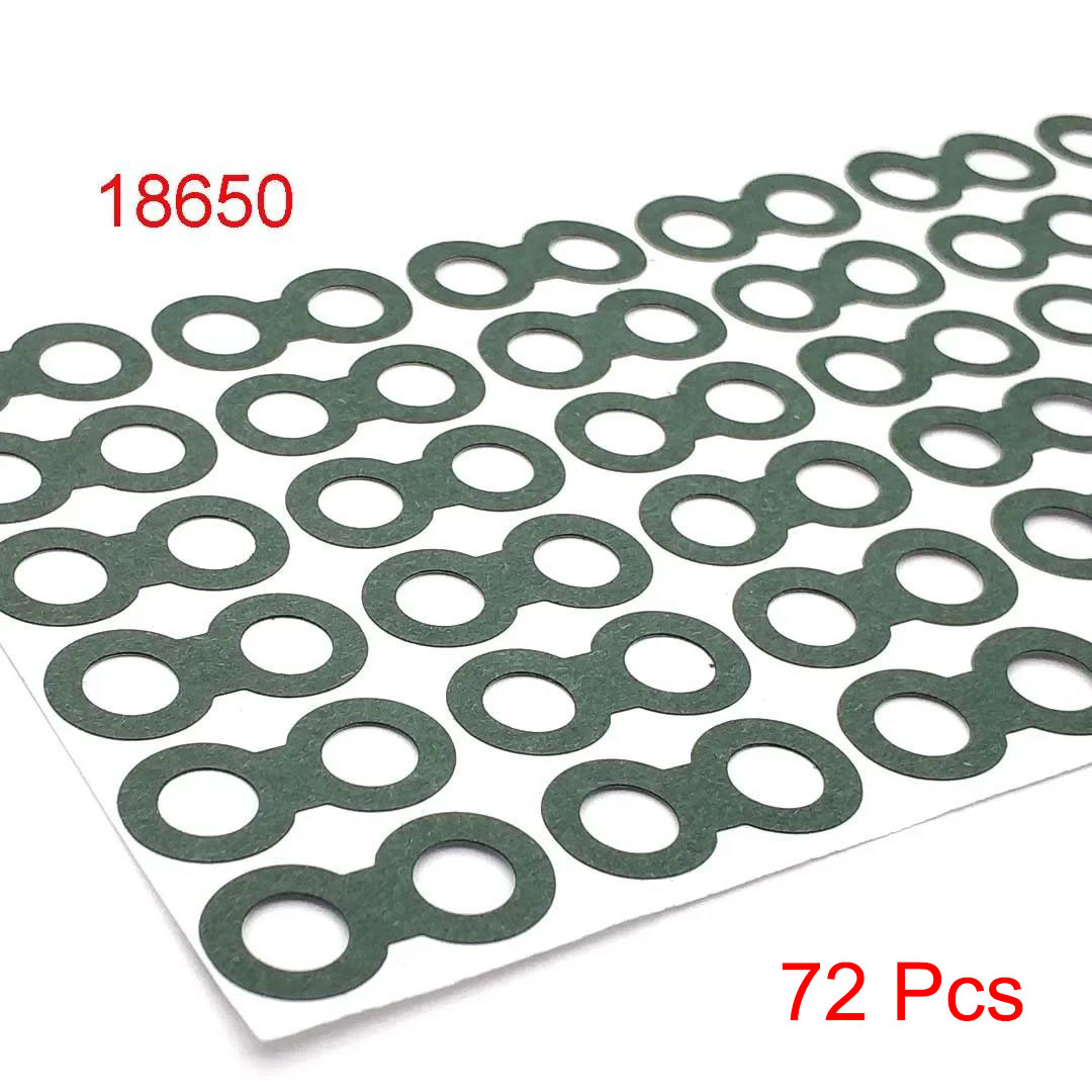 18650 21700 Li-ion Battery Insulation Gasket Barley Paper Battery Pack Cell Insulating Glue Patch Electrode Insulated Pads 1S 6S: black