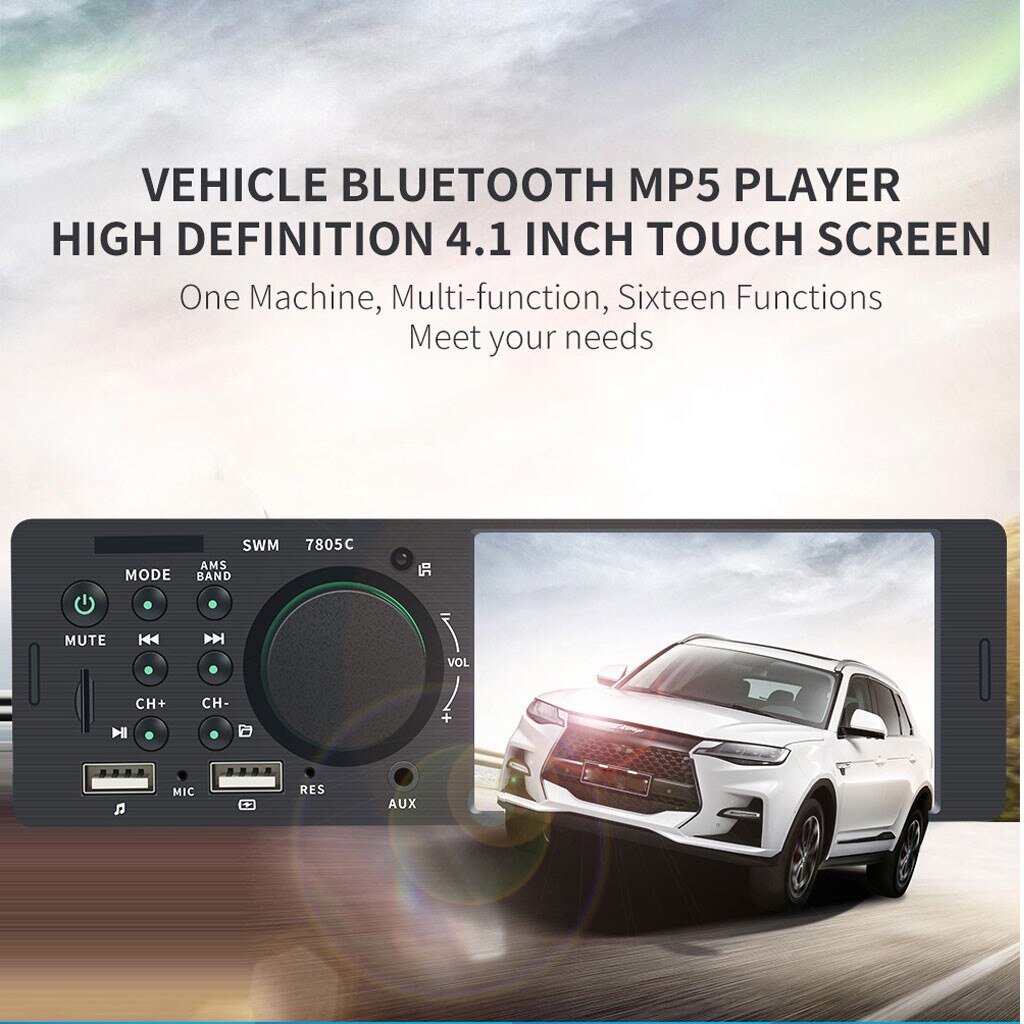 Swm-7805c Car Stereo Radio Usb Car Handsfree Bt Mp5 Player Reverse Image Car Fm 854x480p Screen #LR5