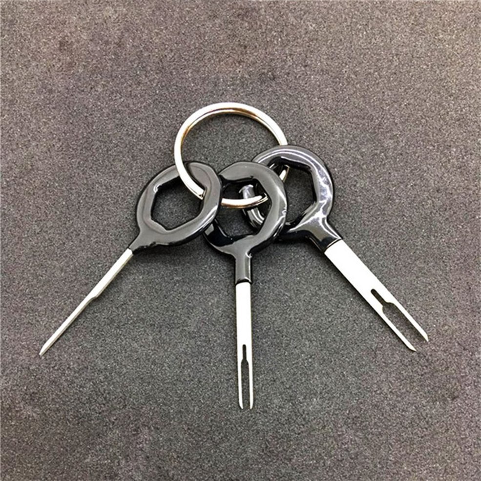 Automotive wiring harness plug terminal removal tool 3-piece push pin tool car repair tool needle remover