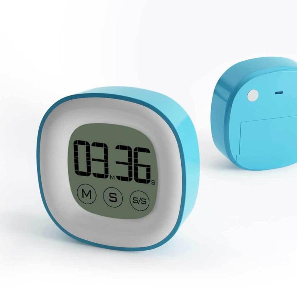 LCD Digital Kitchen Countdown Timer Mini Cooking Timer with Timer Memory Recall Magnetic Stopwatch Cooking Alarm Clock 2 Colors