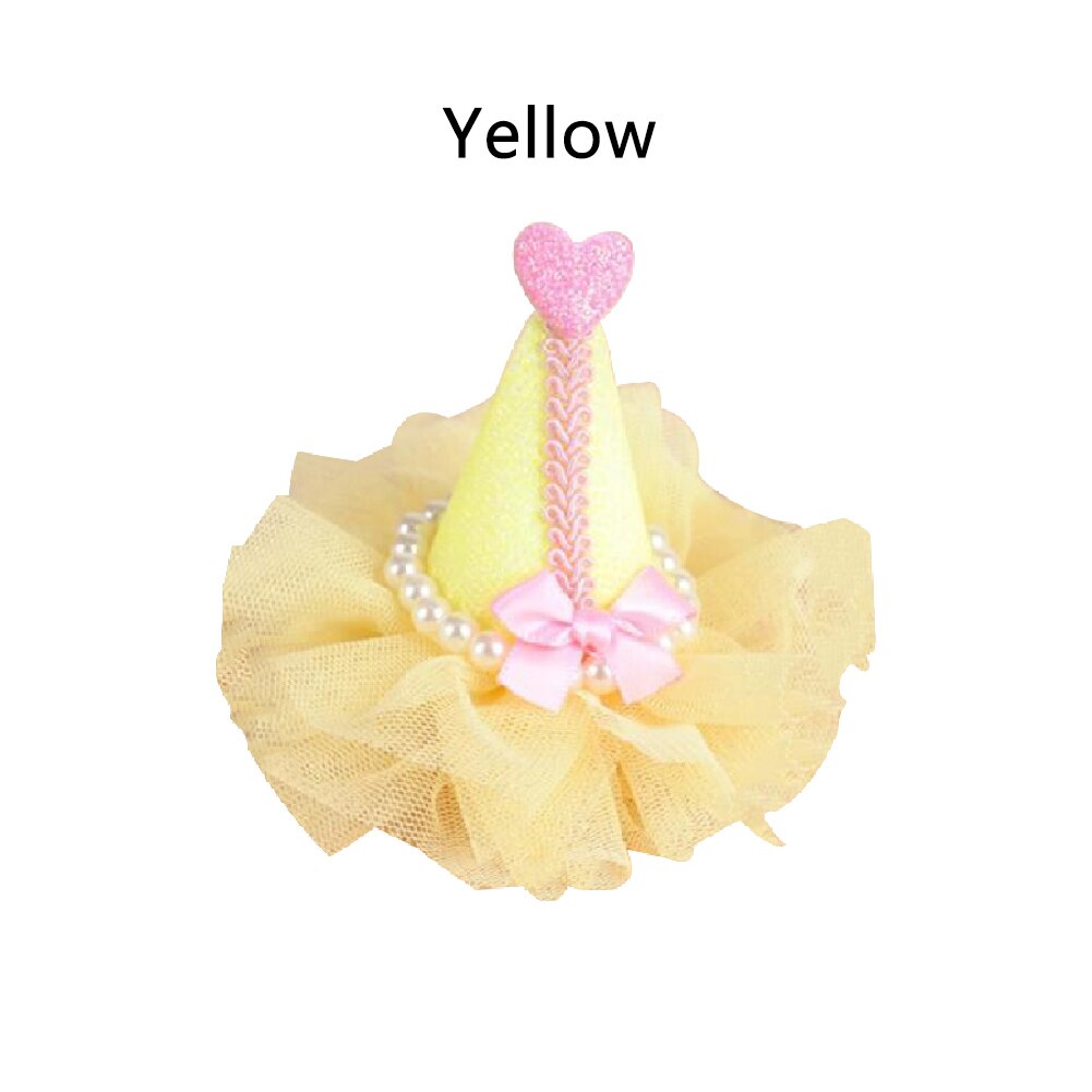 Leuke Haarspeld Parel Kerstboom Prinses Kinderen Kant Haarspeld Meisje Hoofdtooi Haaraccessoires Voor Meisjes Hoofd Dragen: Geel