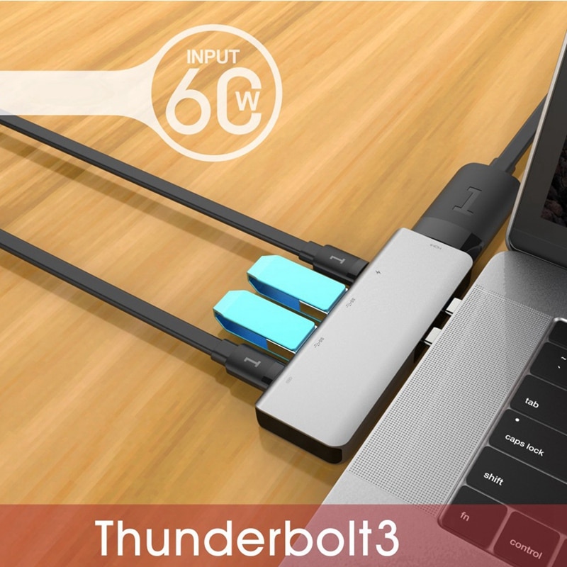 USB-C Hub 4K 60HZ Typ C Hub USB Adapter Unterstützung 87W Ladung für MacBook Profi/TV