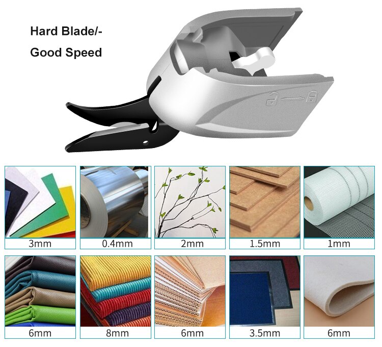 Fakkel forbedret trådløst opladeligt papir læder klæde skære saks elektrisk stof saks