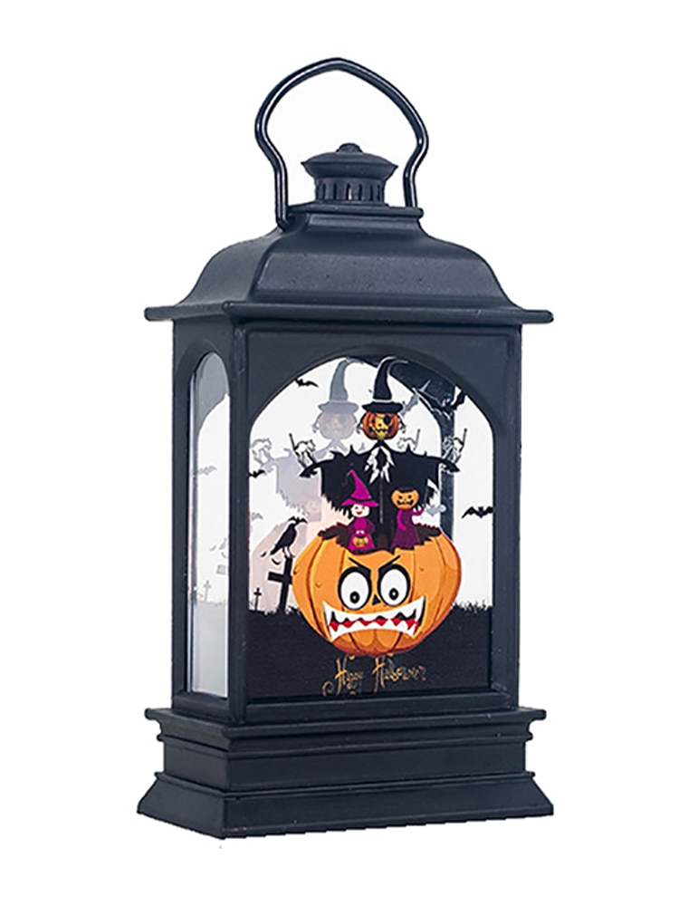 Halloween transparante stormlantaarn nachtdecoratie kaarslamp led bar sfeer decoratie accessoires