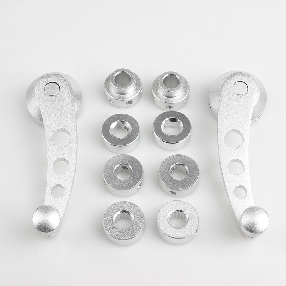 2 Stuks Aluminium Universal Car Window Handvat Winder Riser Vervanging Winder Crank Riser Kit Universal Fit
