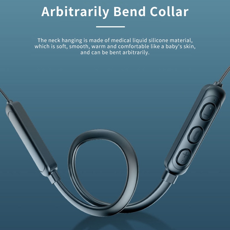 Bluetooth 5.4 Wireless Earphone HiFi 9D Stereo Noise Reduction Headphones Sports Neckband Neck-hanging Earbuds Headset Handsfree