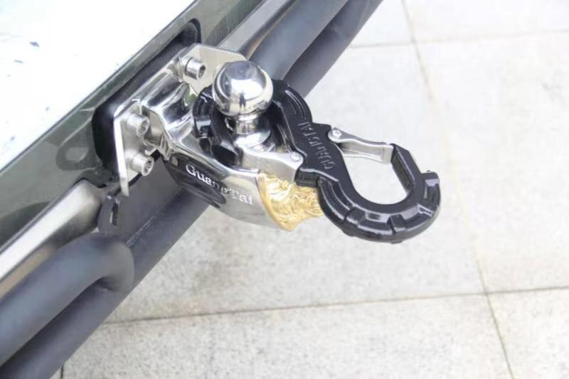Towing Hook Steel Black for Off Road Trailer Car JK & JL SUV 5 Tons Pulling Force