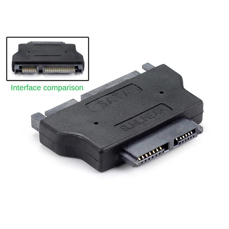 Slimline adaptador SATA Serial ATA 7 + 15 22pin macho a Slim 7 + 6 13pin hembra: Rojo