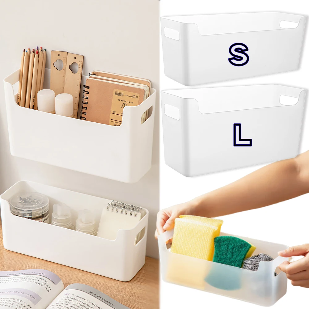Multi Functional Wall Mounted Kitchen Storage Box Bathroom Storage Basket Cosmetics Sorting Box Living Room Other Miscellaneous