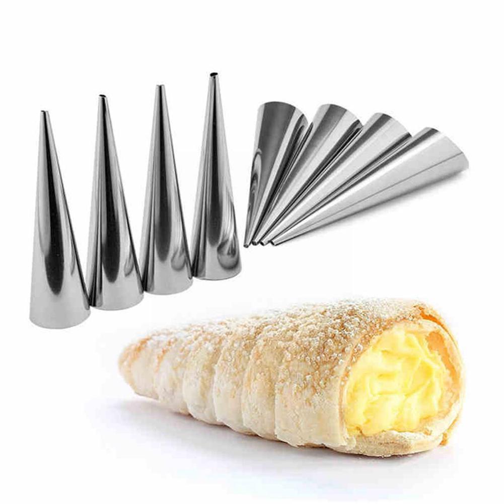 Moule en forme de cône tubulaire conique en acier, outil de rouleau de corne, cuisson de Croissants, pâtisserie de biscuits danois X7e5