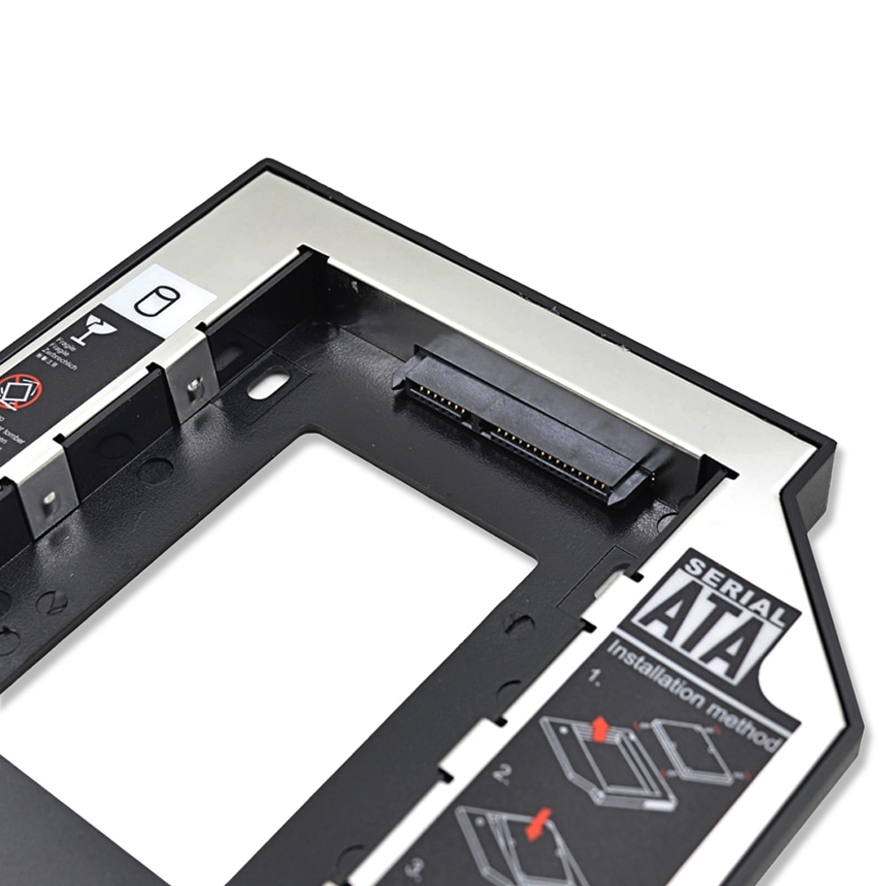 Tishric plastic aluminium 9.5mm sata 3.0 hdd caddy 2.5 "optibay universal harddisk kabinet adapter dvd hdd til laptop cd ulige