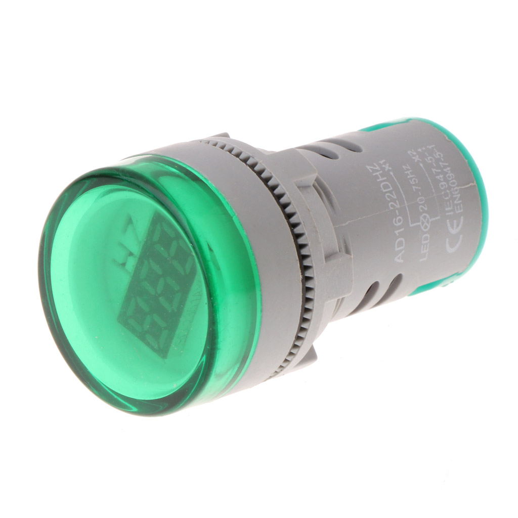 22mm Hertz AC Frequency Meter LED Digital Display Indicator Signal Lamp Lights