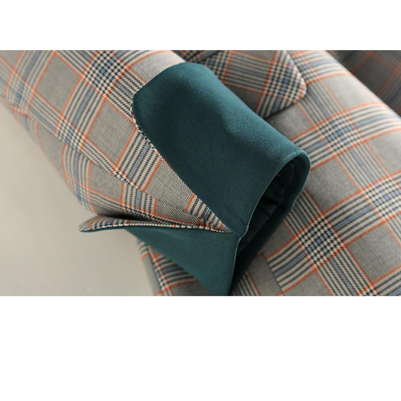 Traje informal de negocios para mujer, ropa de oficina, abrigos largos elegantes para mujer, abrigo de Vintage, otoño