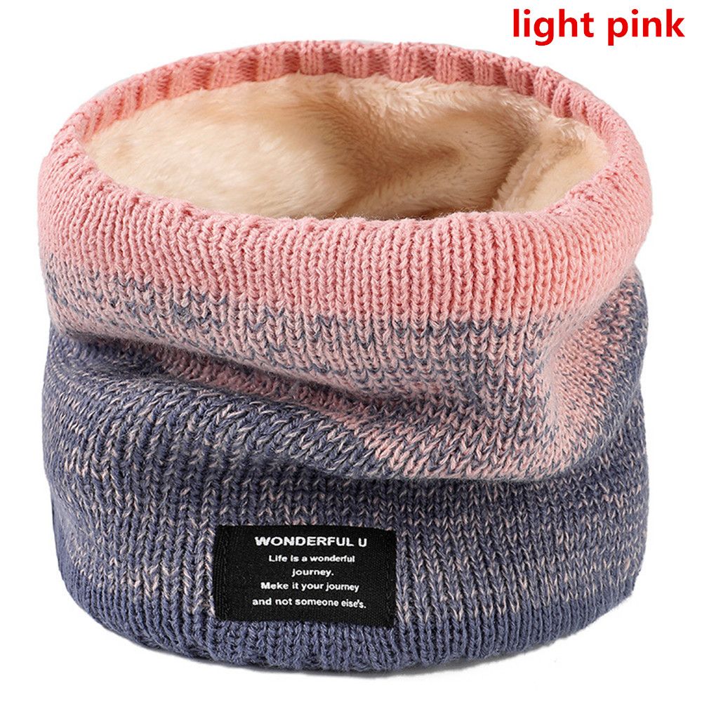 Foulard d&#39;hiver en cachemire épais pour homme et femme, cache-col, Bandana, tricoté, , résistant, masque de Ski, mouchoir: 10 light pink