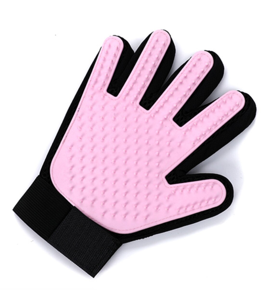 Gants d'épilation pour animaux de compagnie, gants en plastique de nettoyage de massage de chat: Pink