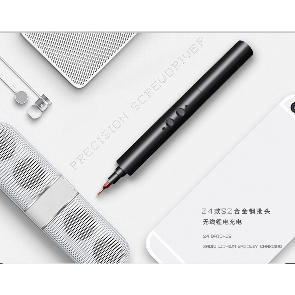 Mini cordless electric precision screwdriver USB interface charging manual automatic one 24 batch heads to meet daily needs