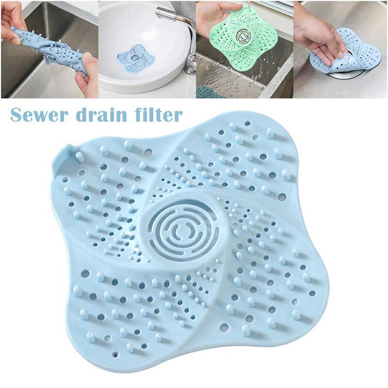 Nieuw 6 stuks doucheafvoer haarvanger badstop afdekking afvoerbeschermer tpr gootsteen afvoerzeef rioolfilters