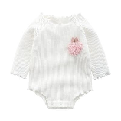 Neugeborenen Baby Mädchen Frühling Klettern Kleidung Neue Lange Ärmeln Herbst Cartoon Overall Mädchen Nette Overall Kostüme Heraus: white / 3M