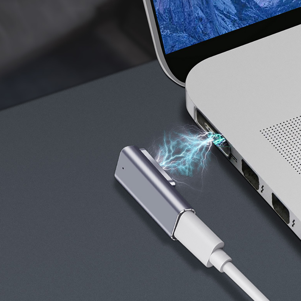 Portable LED Aluminum Alloy PD Fast Charging Conversion Type-c To For Magsafe2 Adapter For Macbook Air/pro Laptop