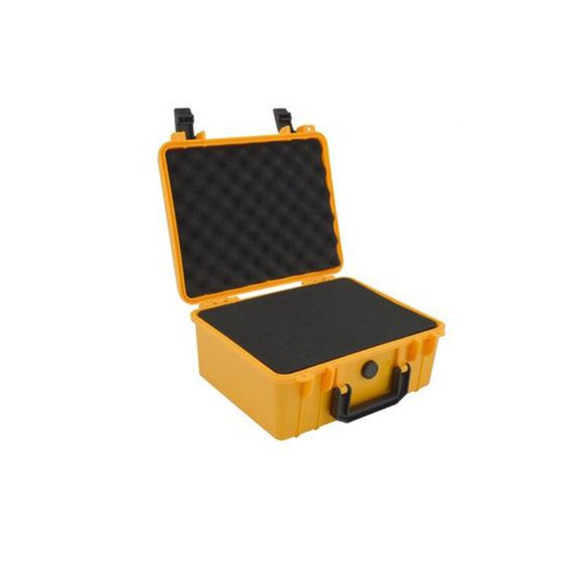 279 x 234 x 126mm draagbare gereedschapskist veiligheidsinstrument gereedschapskist abs kunststof opbergkist verzegelde gereedschapskoffer verdikte schokbestendige doos met spons: Geel