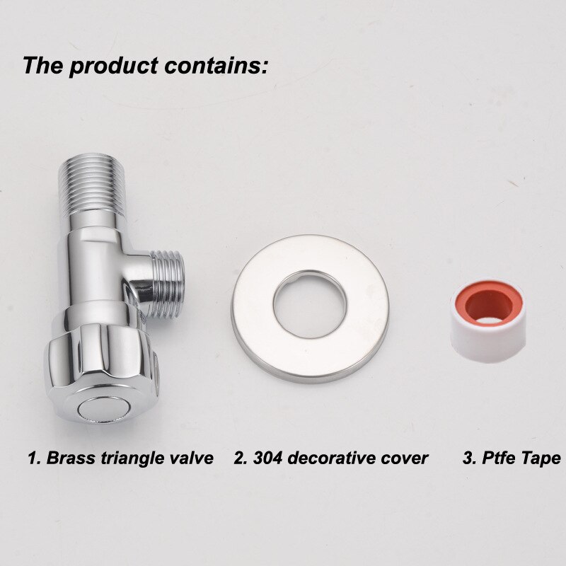 2 PCS Kitchen, Bathroomn Right Angle Valve for waterTriangle Valve Water incoming stop water valve copper right angel value