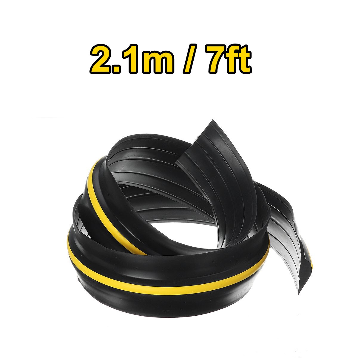 1-2.1M Garage Door Bottom Seal Weather Stripping PVC Rubber Seal Strip Electric Door Bottom Seal Water Noise Seal Bumper Strip: solid-2.1m