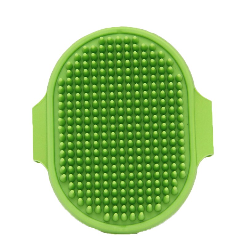 Soft Rubber Dog Brush Comb Cat Bath Brush Rubber Glove Hair Fur Grooming Massage Brush For Dog Cats 12.3*9.7cm dog grooming: Green