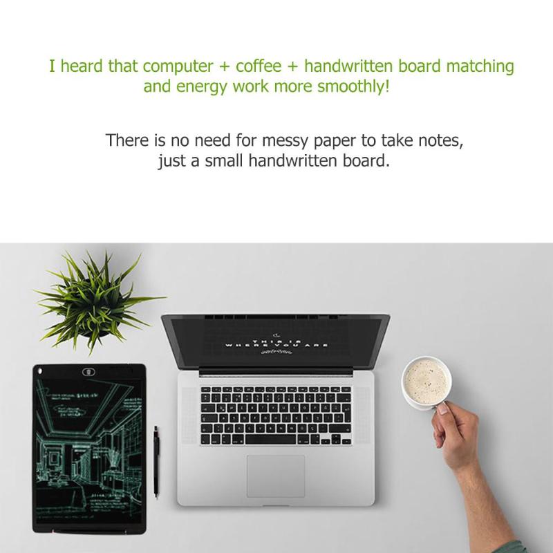 12 Inch LCD Writing Tablet Digital Drawing Tablet Handwriting Pad Portable Electronic Graphics Notepad Board With CR2032 Battery